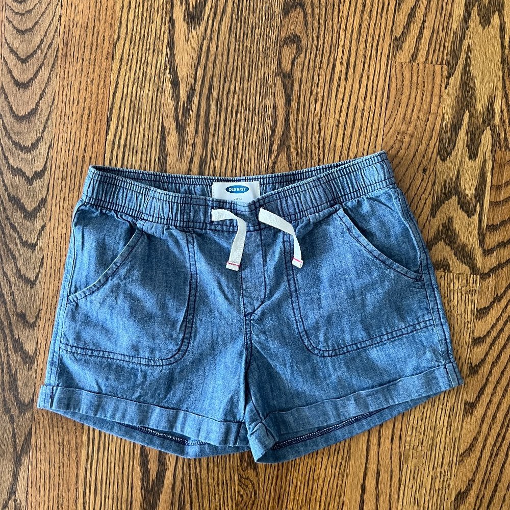 Girl's Old Navy chambray shorts size 10/12